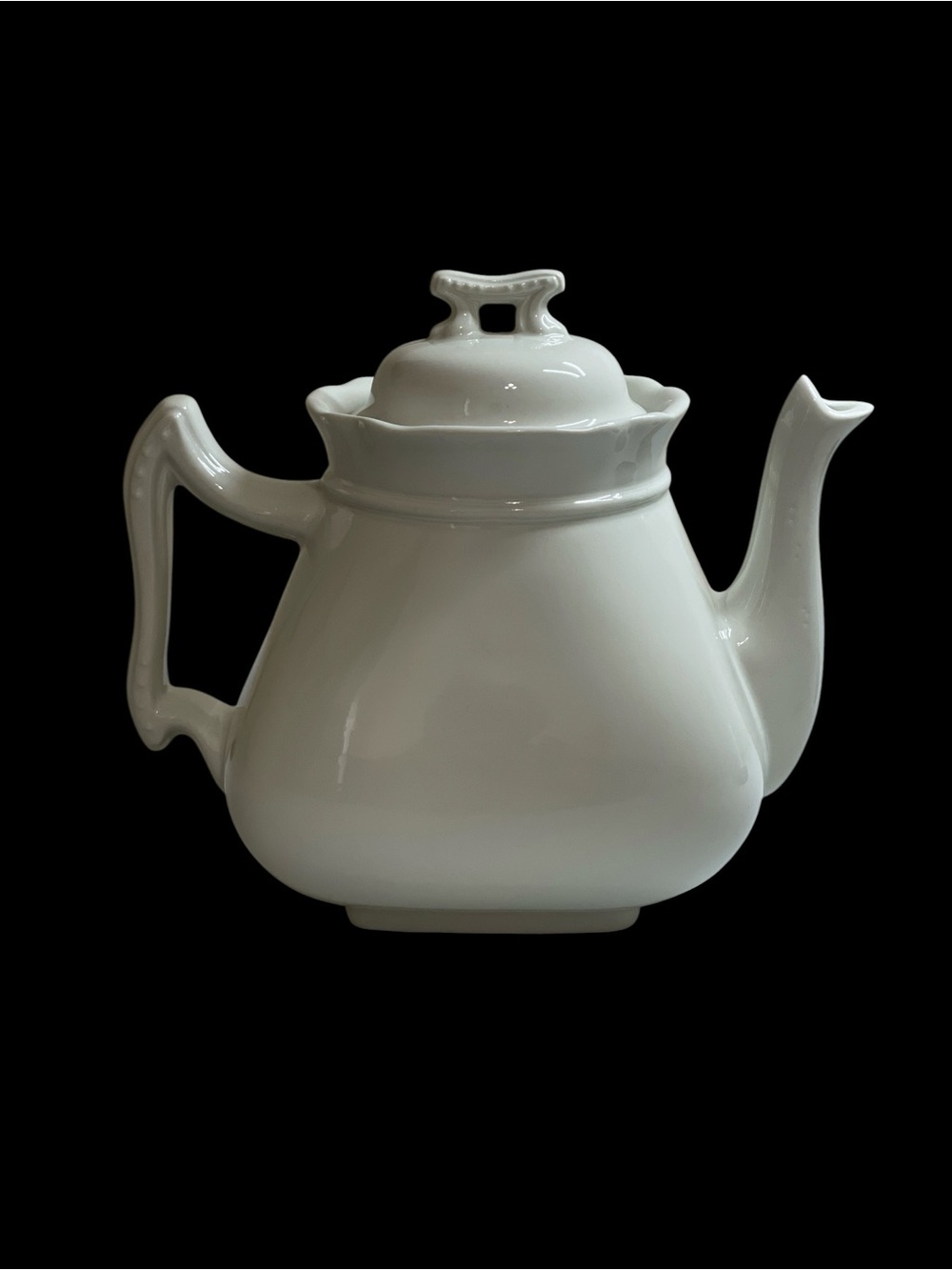 Vintage 1960s Red Cliff Montcliff White Ironstone 8-Cup Teapot - PRISTINE - Picture 2 of 13